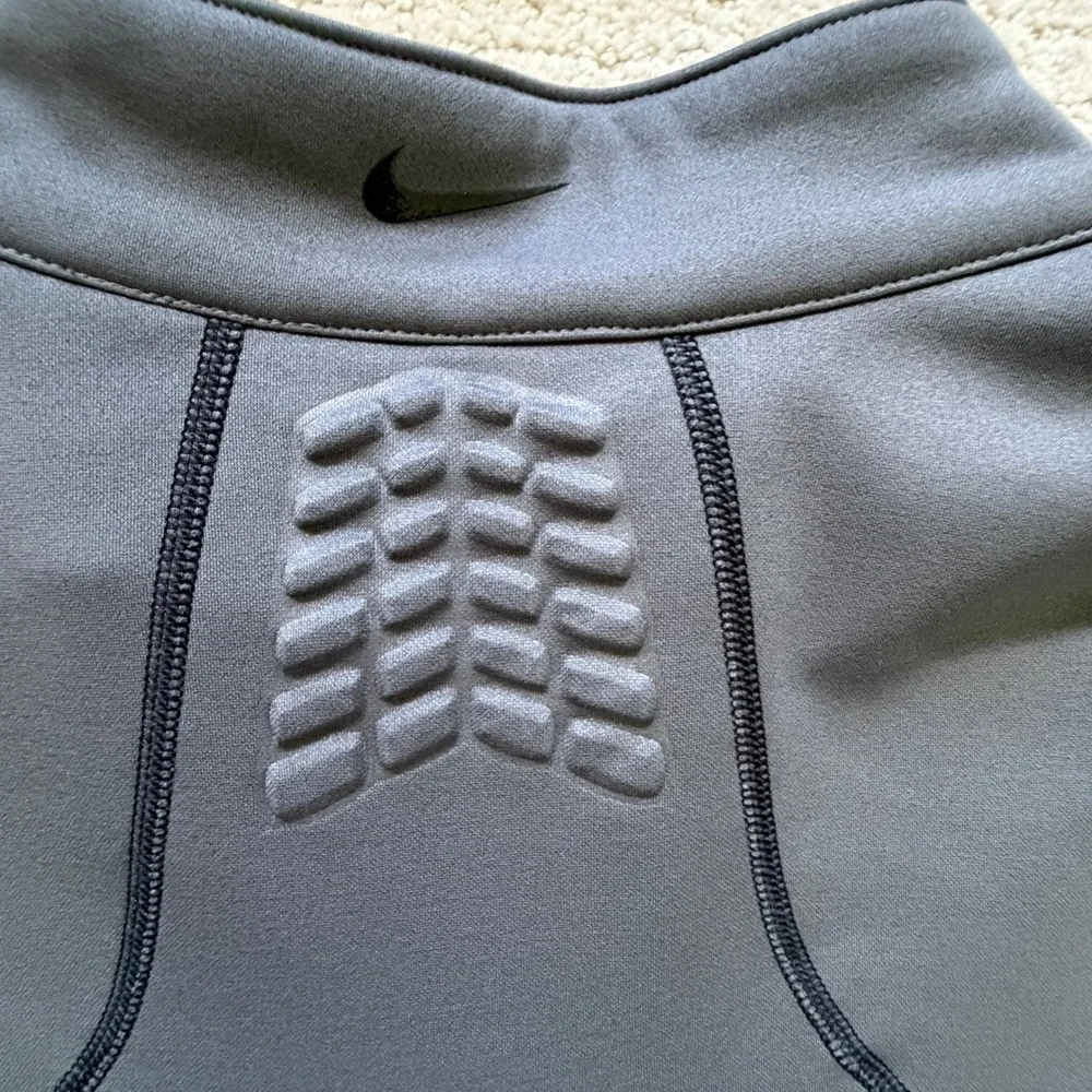 Nike Golf Therma-FIT Mens XL Quarter‎ Zip Pullover Gray Black Colorblock Fleece